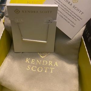 Kendra Scott Silver Bar Necklace